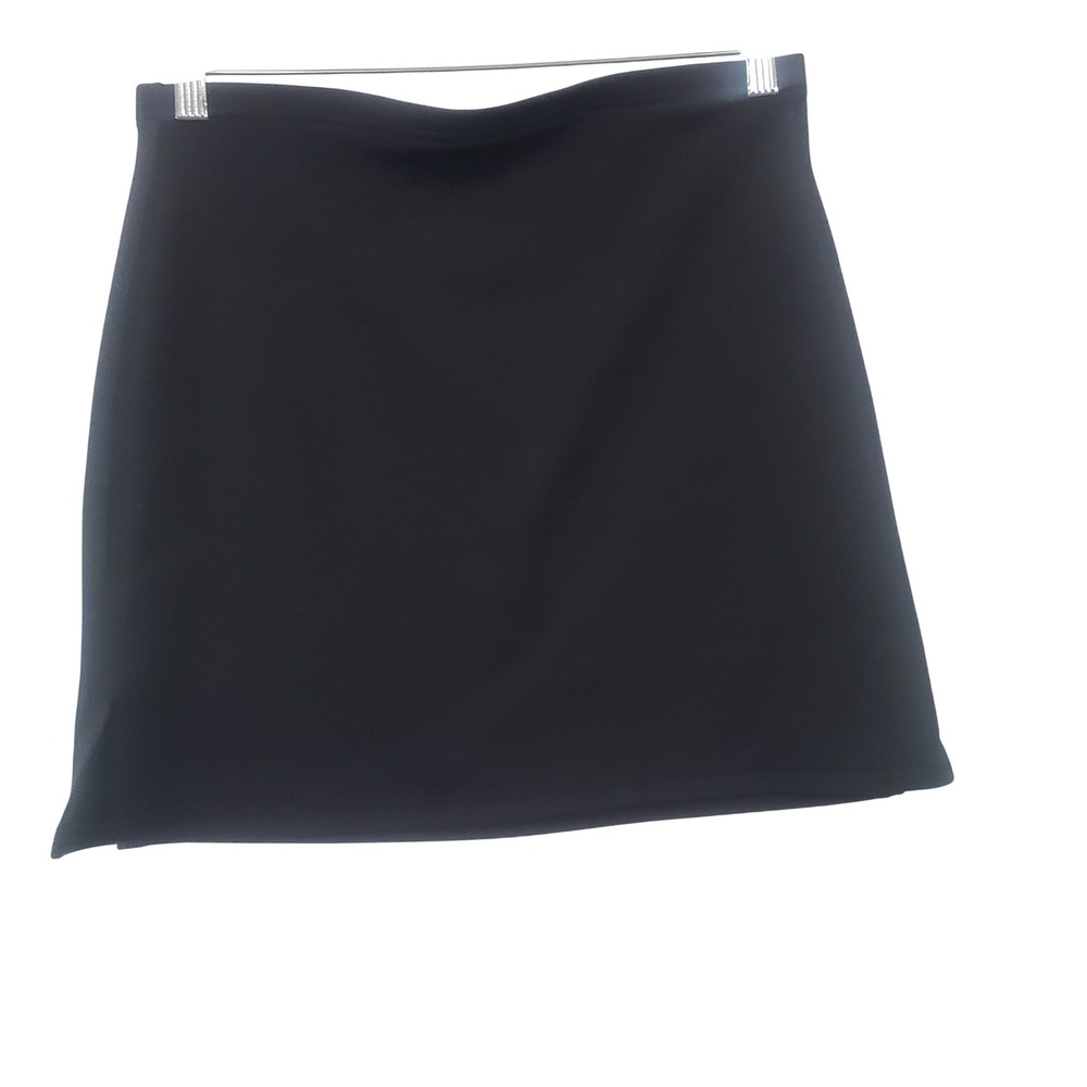 Express Mini Skirt Size S Black 90s Vintage Side Slit Stretch Preppy Grunge Y2K